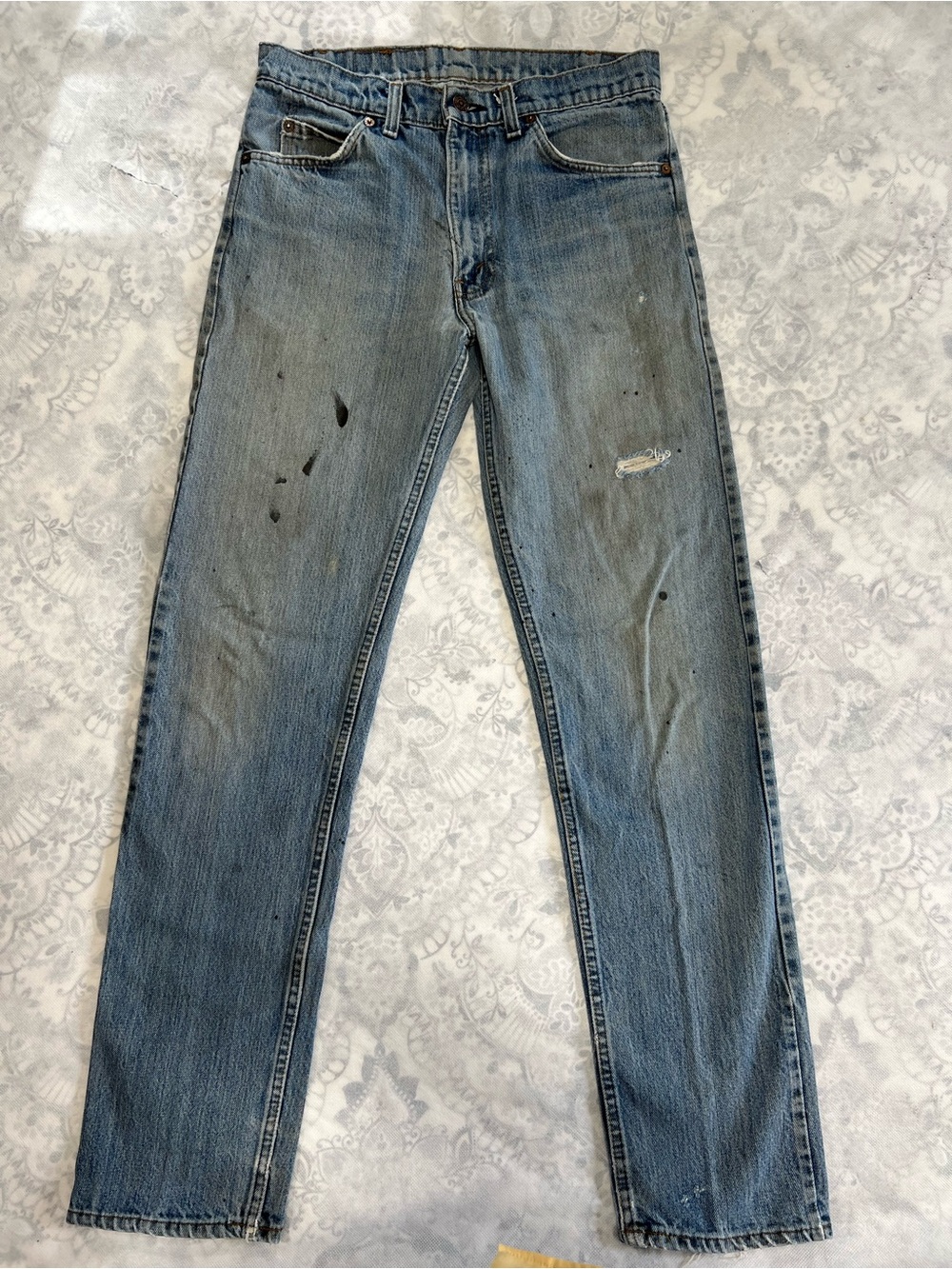 Vintage 80s Levi's 505 Jeans 31x32 Distressed Grunge USA Orange Tab Workwear